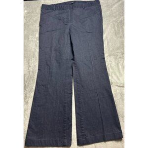 Ann Taylor Dark Navy Wide-Leg Dress Pants